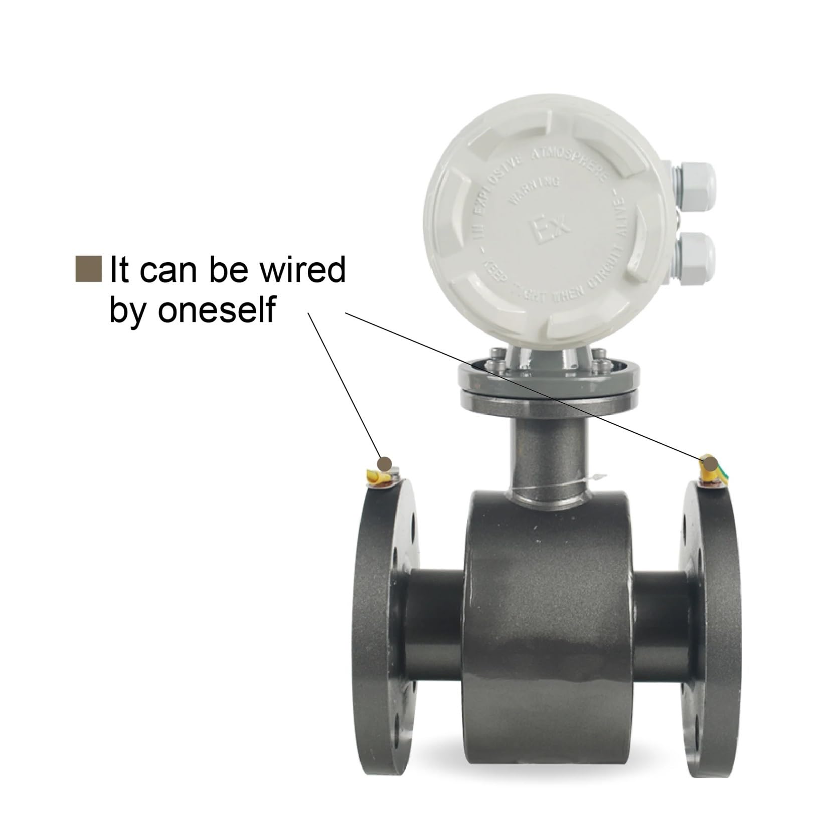 Caudalímetro electromagnético, caudalímetro magnético, sensor digital de caudal de líquidos, caudalímetro electromagnético industrial, caudalímetro de agua y fluidos. para Agua Líquida, Diésel(DN15)