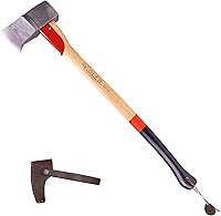 Vista 10 de Adler Hacha divisora larga – Herramienta de división de madera resistente fabricada en Alemania, mango de nogal antideslizante de 31.5 pulgadas