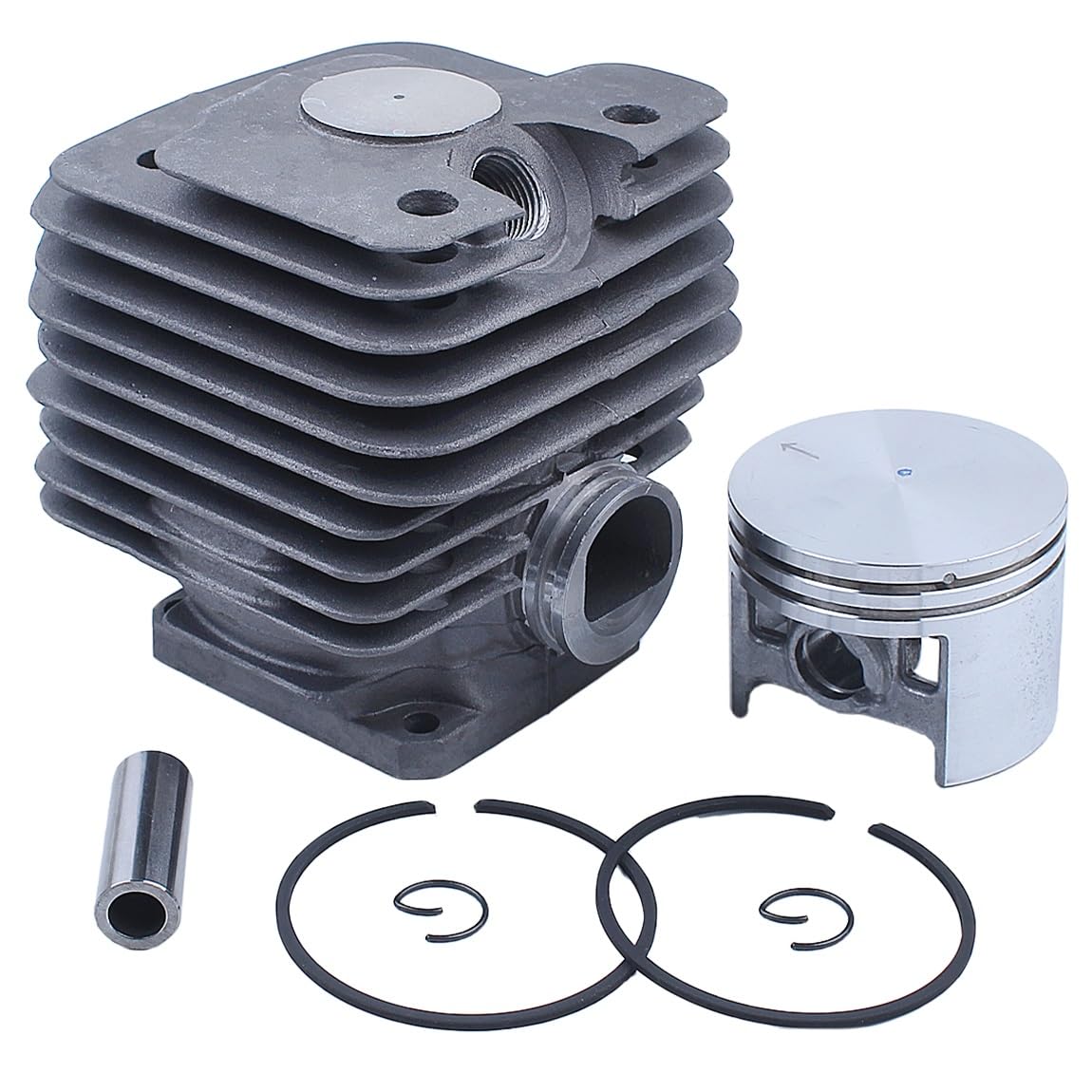 Piezas de Herramientas Kit de pistón de Cilindro de 52mm for Stihl 038 MS380 1119 020 1202 motosierras Gasolina con Filtro de Aire Gsaket silenciador exhaustet
