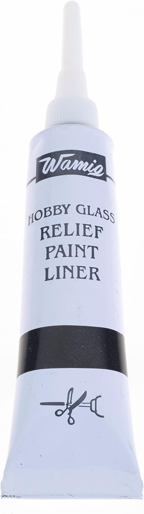 WamiQ Hobby Glass Ceramic Paint Outliner 20 ml Tube Relief Paint Liner - Black