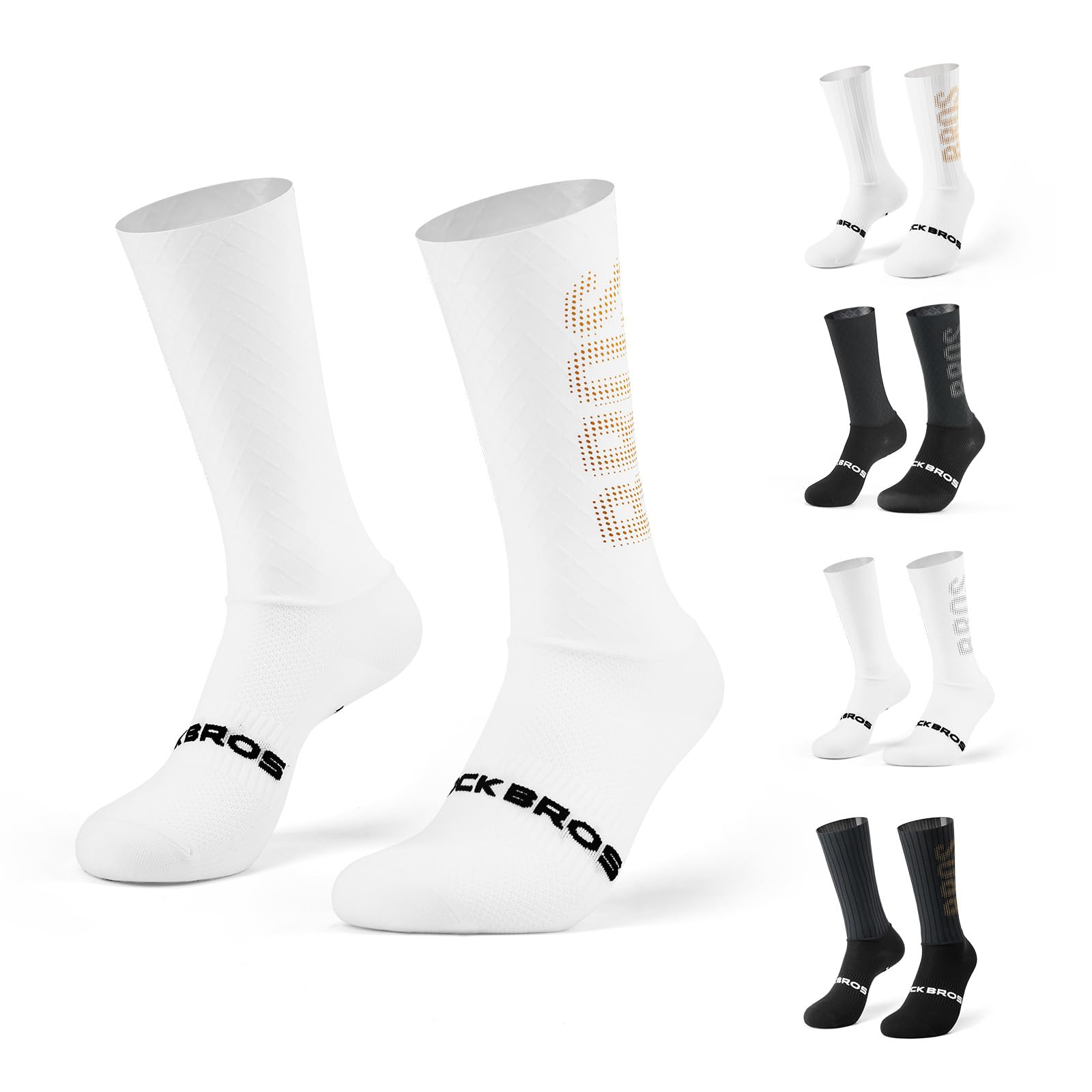 ROCKBROS Chaussettes Vélo Route VTT Aéro Compression Antibactériennes Anti-Odeur Séchage Rapide Cyclisme Course Randonnée