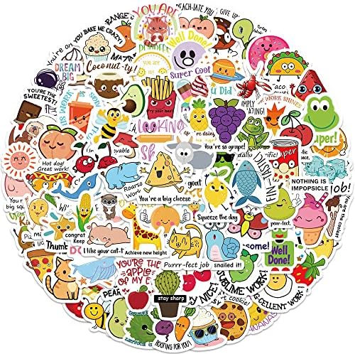 400 PCS Punny Teacher Stickers, Funny Teacher Reward Stickers for Kids, Students Motivational Stickers Inspiration Positive Accents Teacher Supplies Stickers for Classroom, Cute Cartoon Incentive Labels School Stickers for for Kids Toddlers School Home