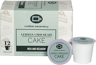 Coffee Beanery German Chocolate Cake Coffee Pods | 12ct Medium Roast Flavored Pods | 100% Specialty Arabica | Gourmet