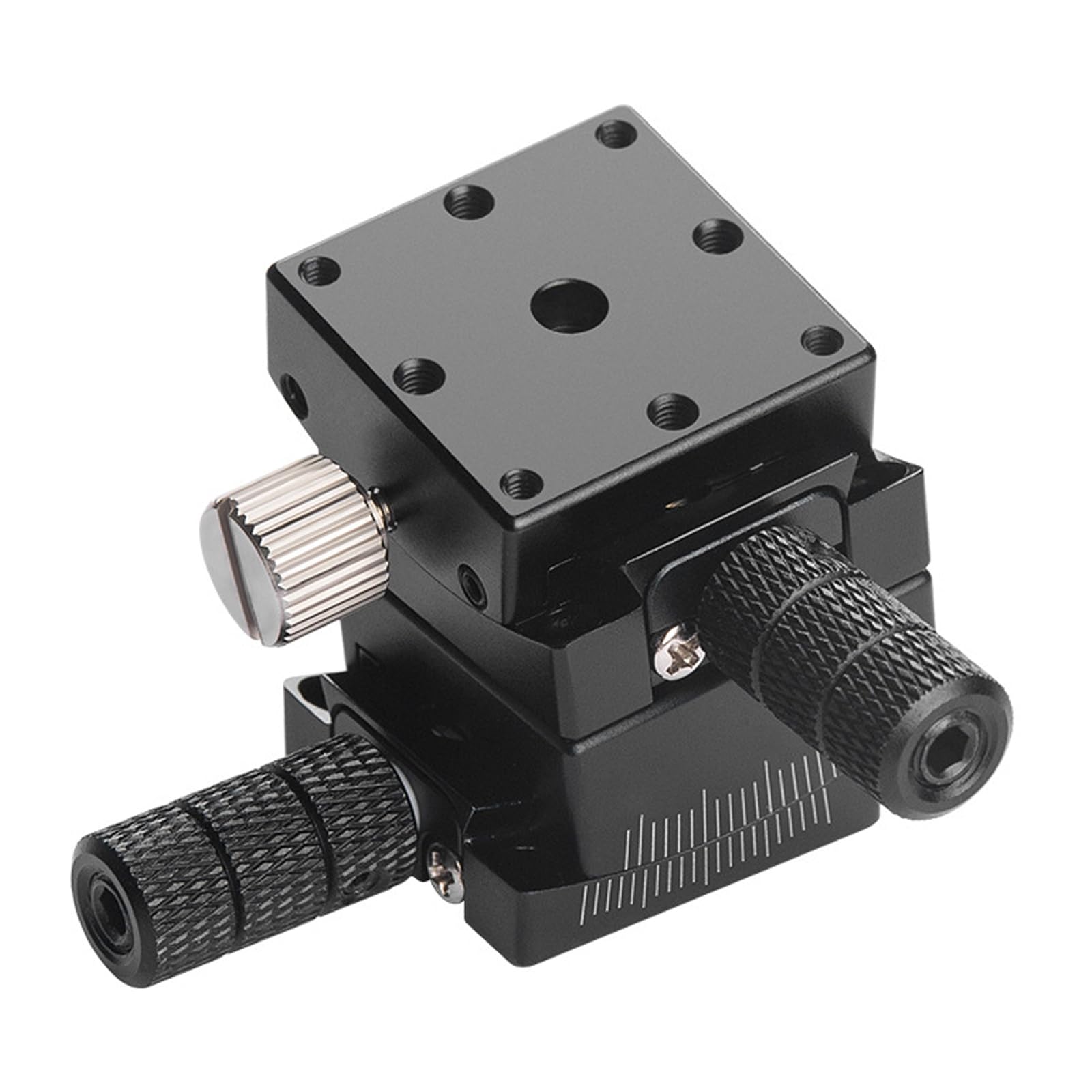 Mesa deslizante micrométrica para calibración manual precisa del ángulo, plataforma de desplazamiento de 25 x 25 mm para medición de microscopio