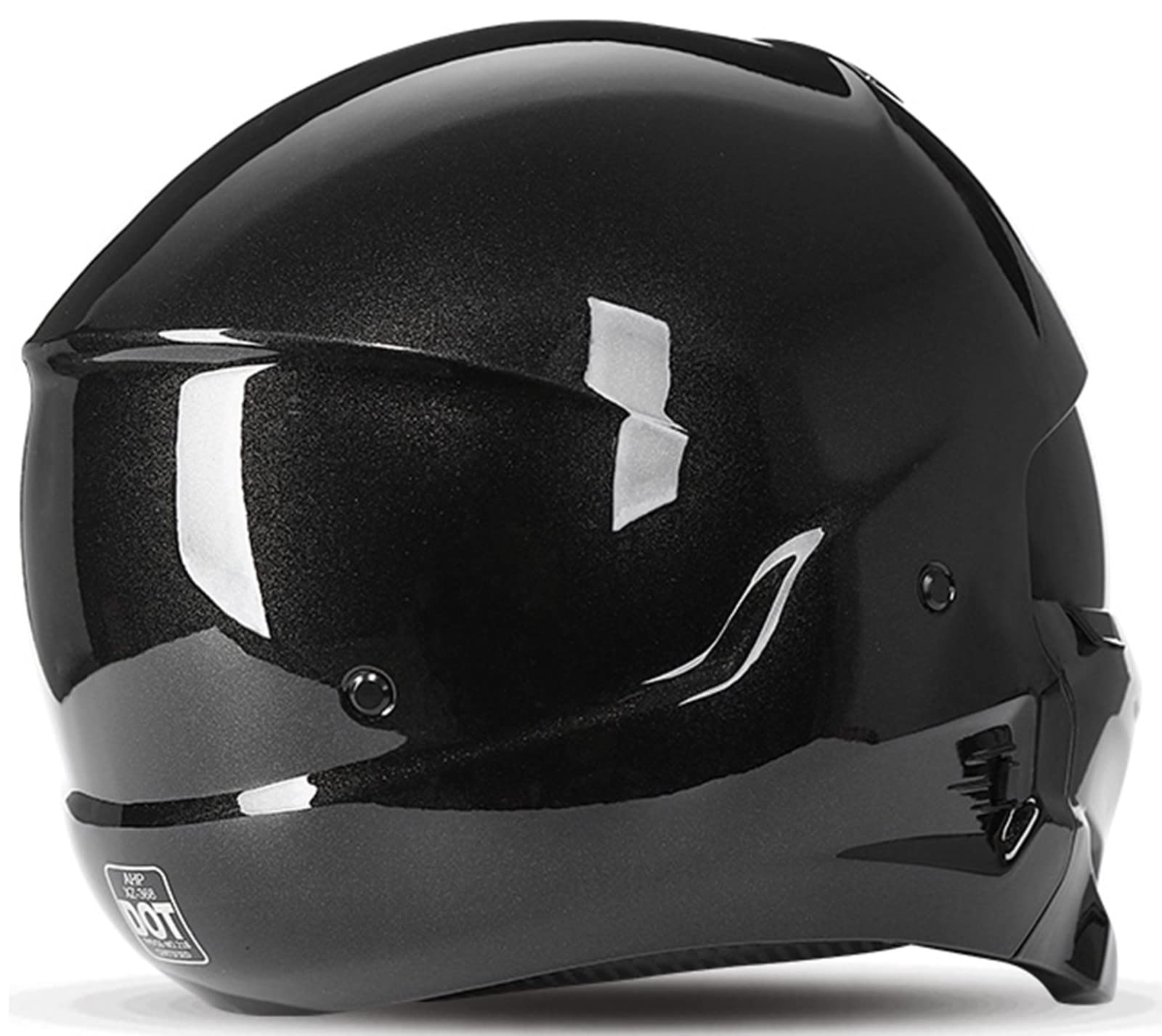 Casco Integrale Moto Retrò Scorpione Mezzo Casco Rimovibile Chin Crash Casco, Può Essere Casco Integrale Mezzo Casco, Casco Moto Certificato DOT/ECE Personalità Di Guida I,XL59-60CM