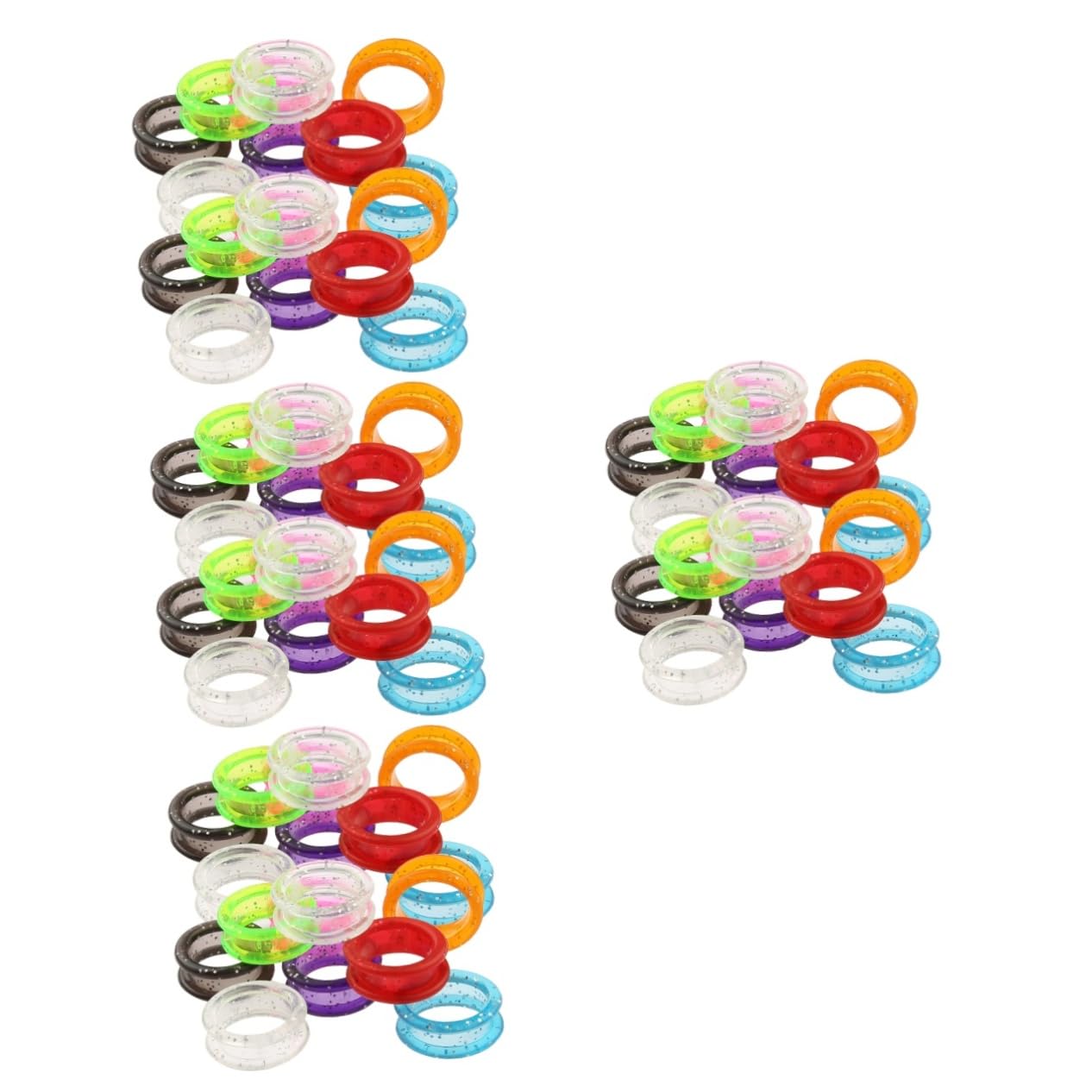 Beatifufu 4sets Silicone Scissor Finger Ring Scissor Finger Ring for Cutting Comfortable and Flexible 16pcs*4