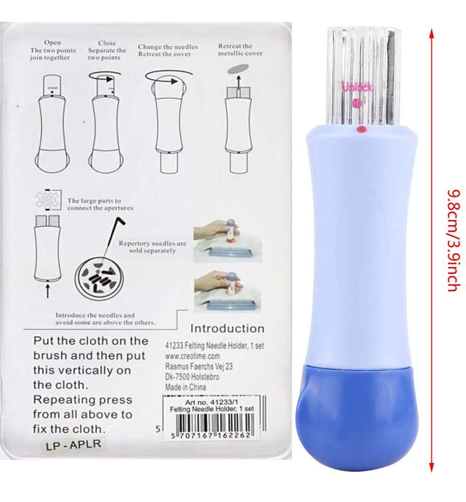 Buy Felting Needles of 3 Sizes + Handle Felt Tool Holder, Felt Needle Tool, Felting Starter Kit
