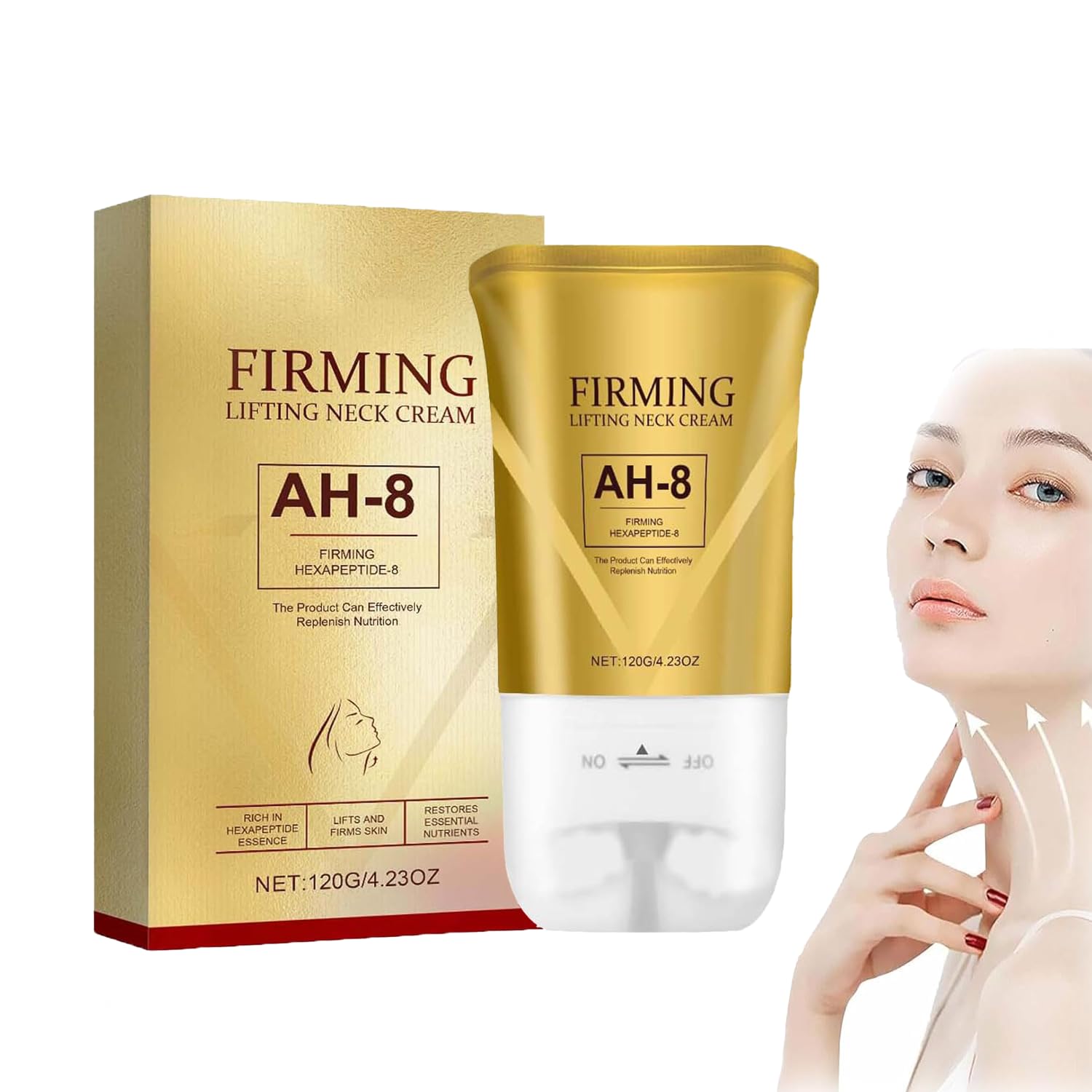 AH-8 Firming Neck Cream for Crepey Skin. Body Care Comfort. Tighten Neck Cream, Ah-8 Moisturizing & Tightening Lotion Cosmetic Skin Repair