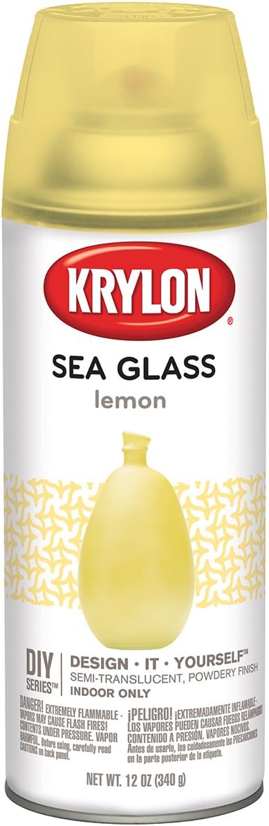 Krylon K09054000 Sea Glass Spray Paint, Lemon, 12 Ounce