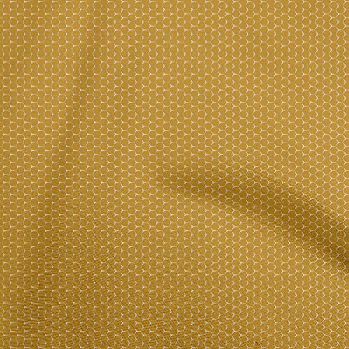 oneOone Georgette Viscose Mustard Yellow Fabric Geometric Quilting Supplies Print Sewing Fabric By The Yard 42 Inch Wide-544