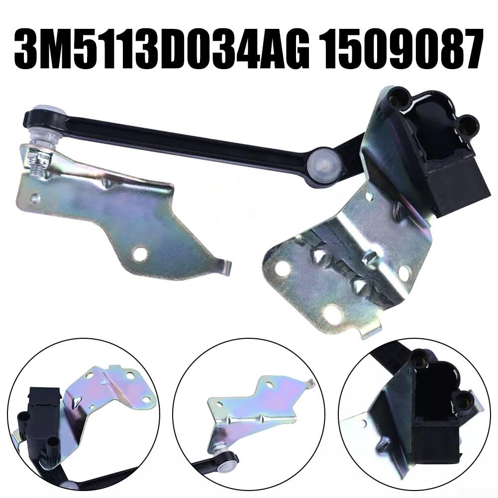 Sensore di livellamento faro anteriore per Ford Focus C-Max OEM 1509087 3M5113D034AG materiale ABS nero pezzo di ricambio diretto