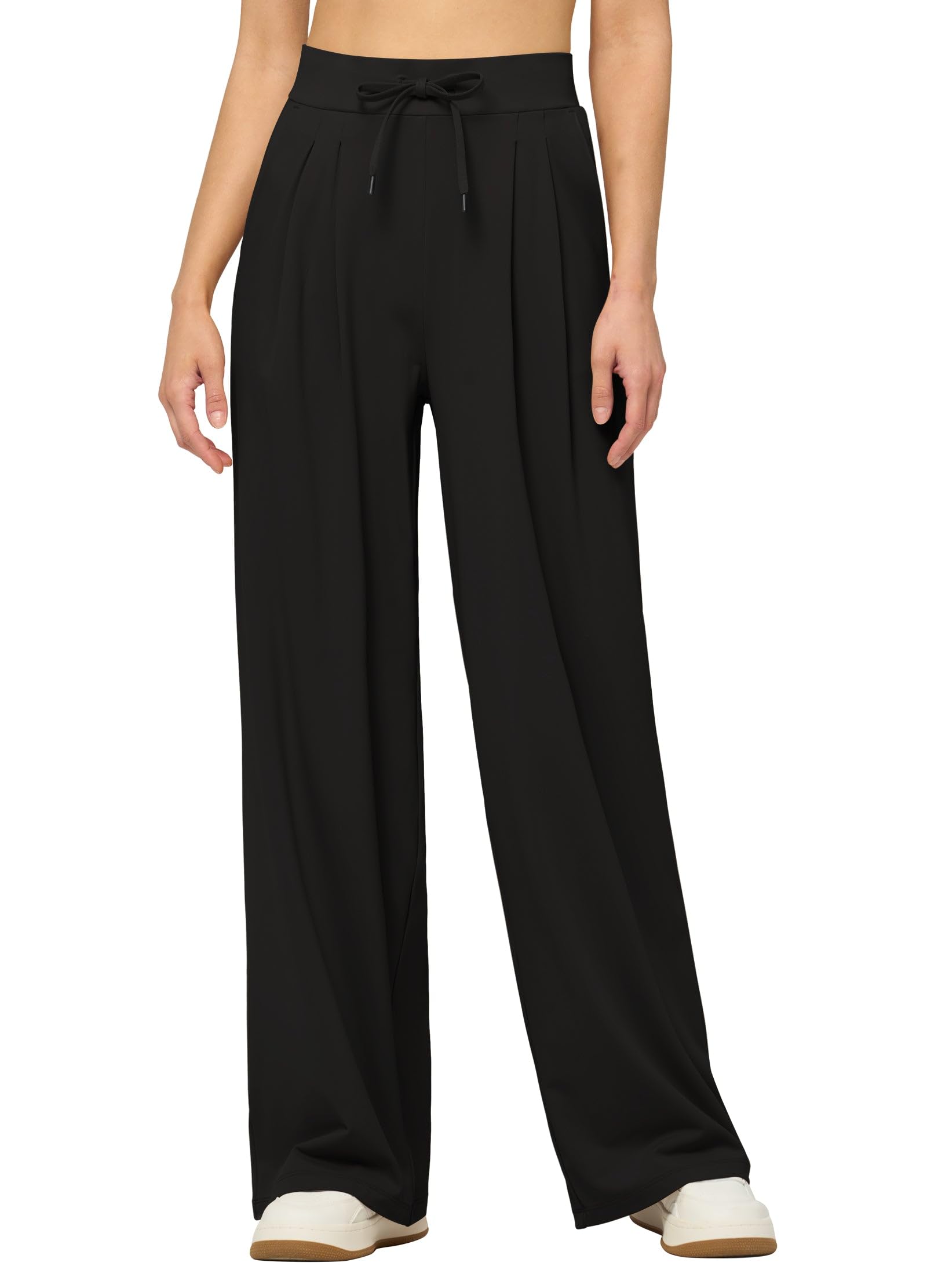 Willit Women's Dress Pants Wide Leg Stretch Work Pants Business Casual Pull On Slacks with Pockets Curvy Fit 28' 30" 32"