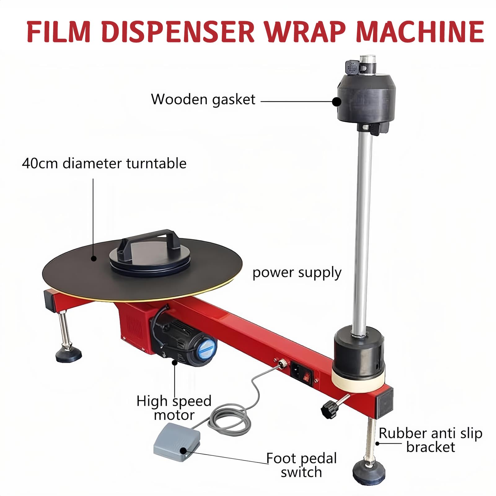 Machine d;Emballage sous Film étirable, Table d;Emballage électrique sous Film étirable, Distributeur de Film, Machine d;Emballage sous Film étirable (Single Bar Heavy)