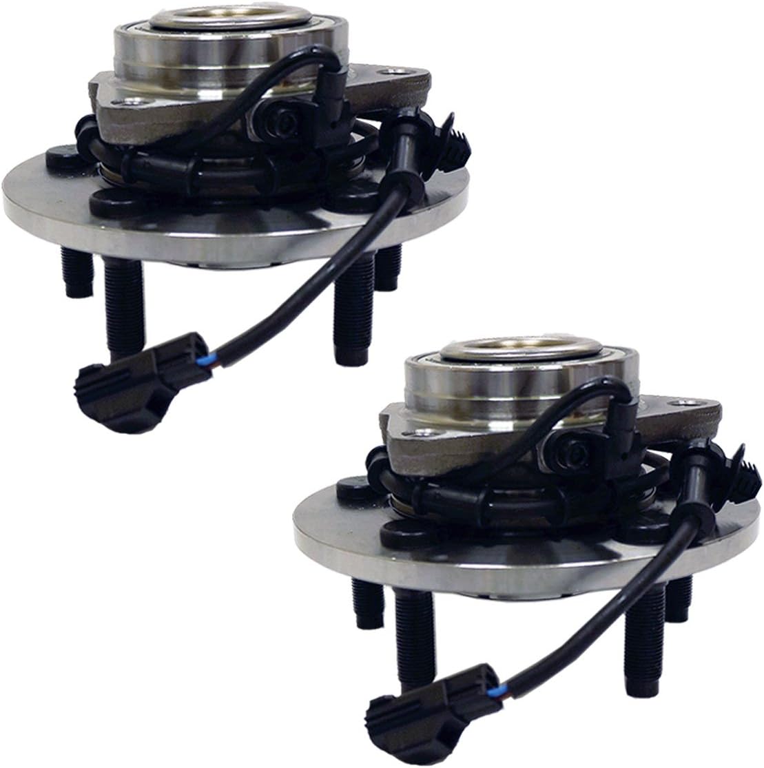 Front Wheel Bearing and Hub Assembly (2 Pack) with ABS & 5 Lug - Replacement for 515073 - Compatible with 2002-2005 Ram 1500 4WD - Premium Aftermarket Quality