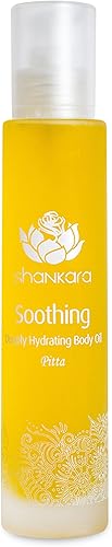 Shankara Aceite corporal calmante para mujeres y hombres con lavanda, caléndula y bálsamo de limón, aceite corporal hidratante perfecto para nutrir