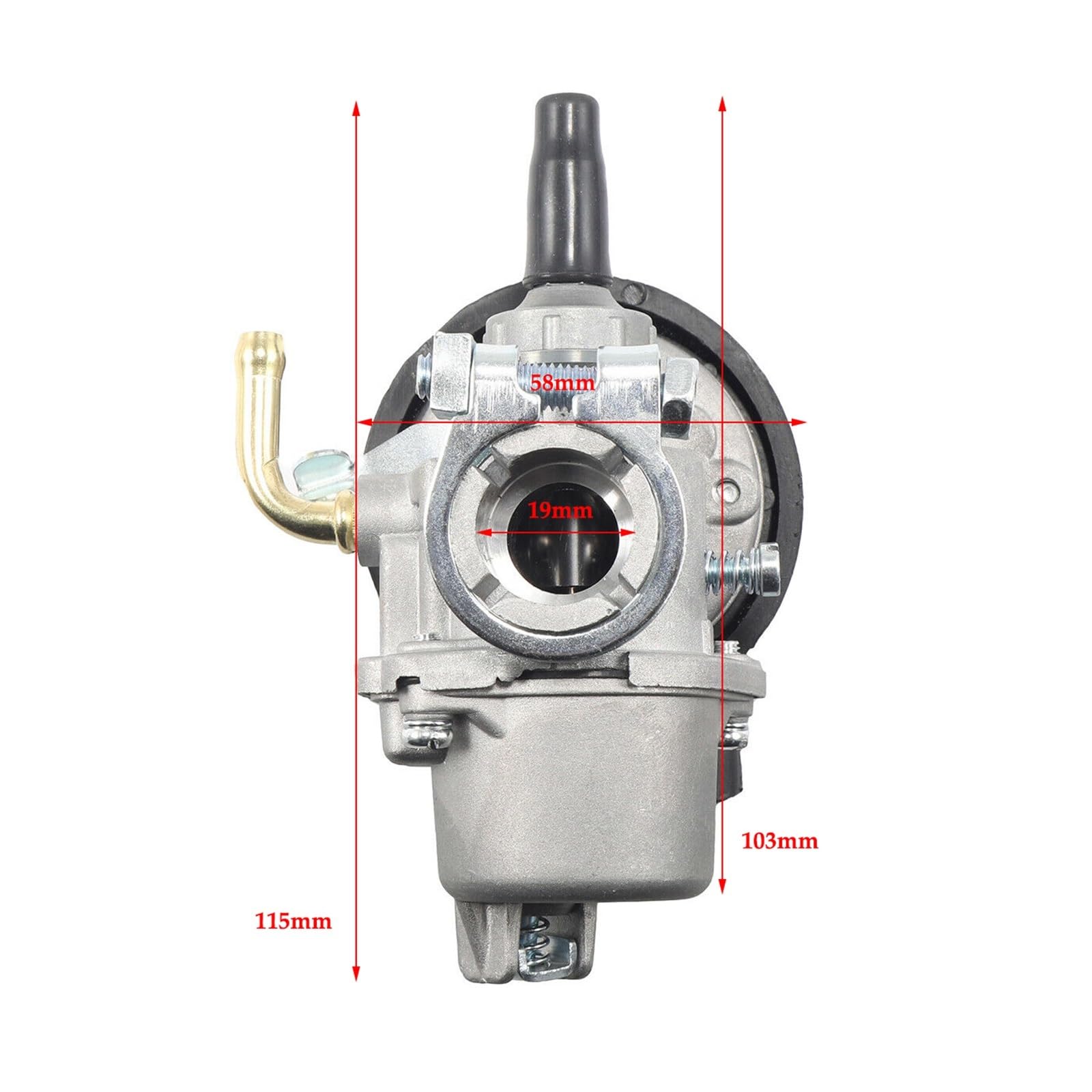 carburador Reemplazo de carburador 2 tiempos para motor 49cc 50cc 60cc 66cc 80cc bicicleta motorizada motocicleta accesorios bolsillo Carb