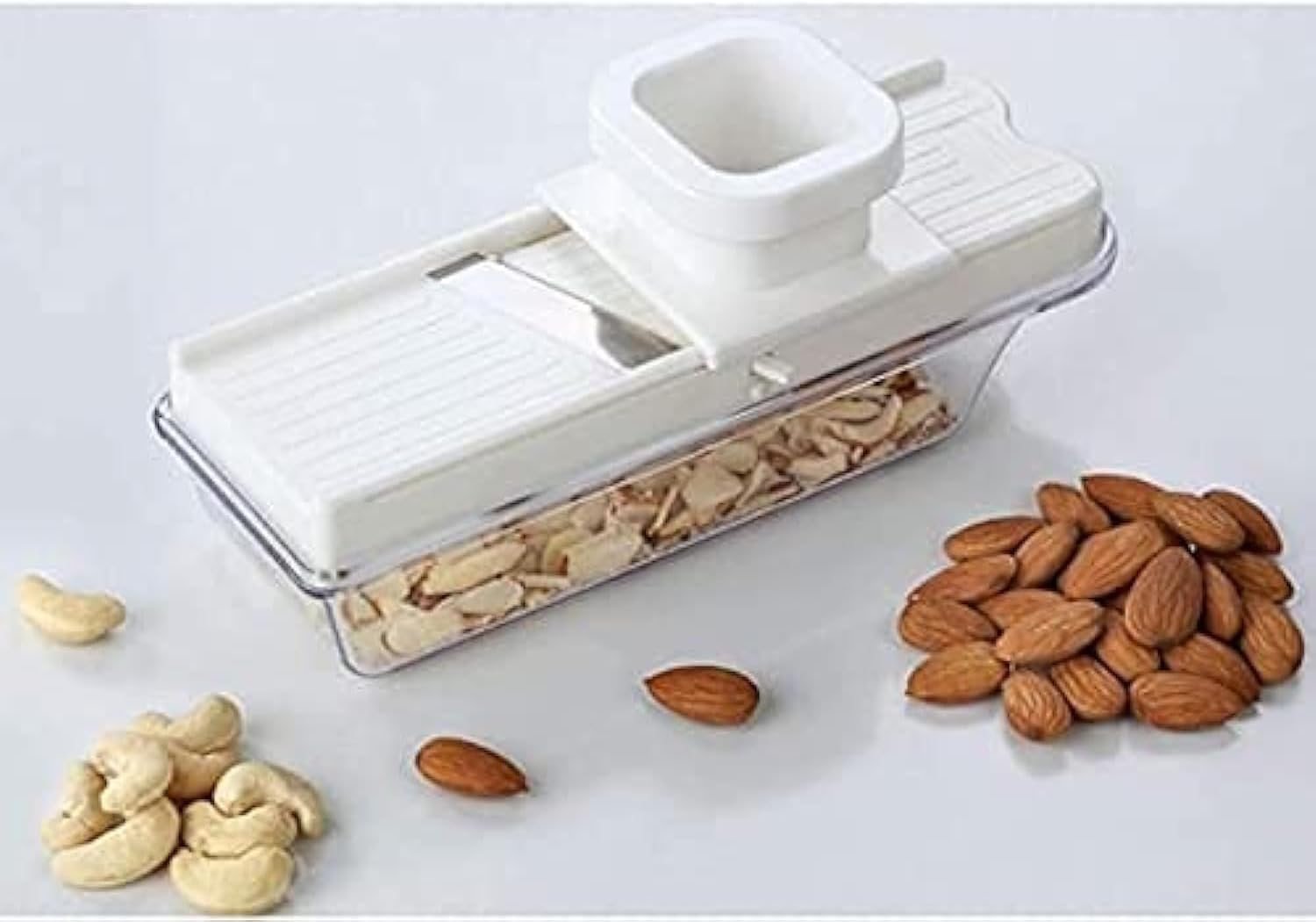 NUROX Stainless Steel, Plastic Vegetable and Dry Fruit Slicer Cutter, Multicolour Pack of 1.