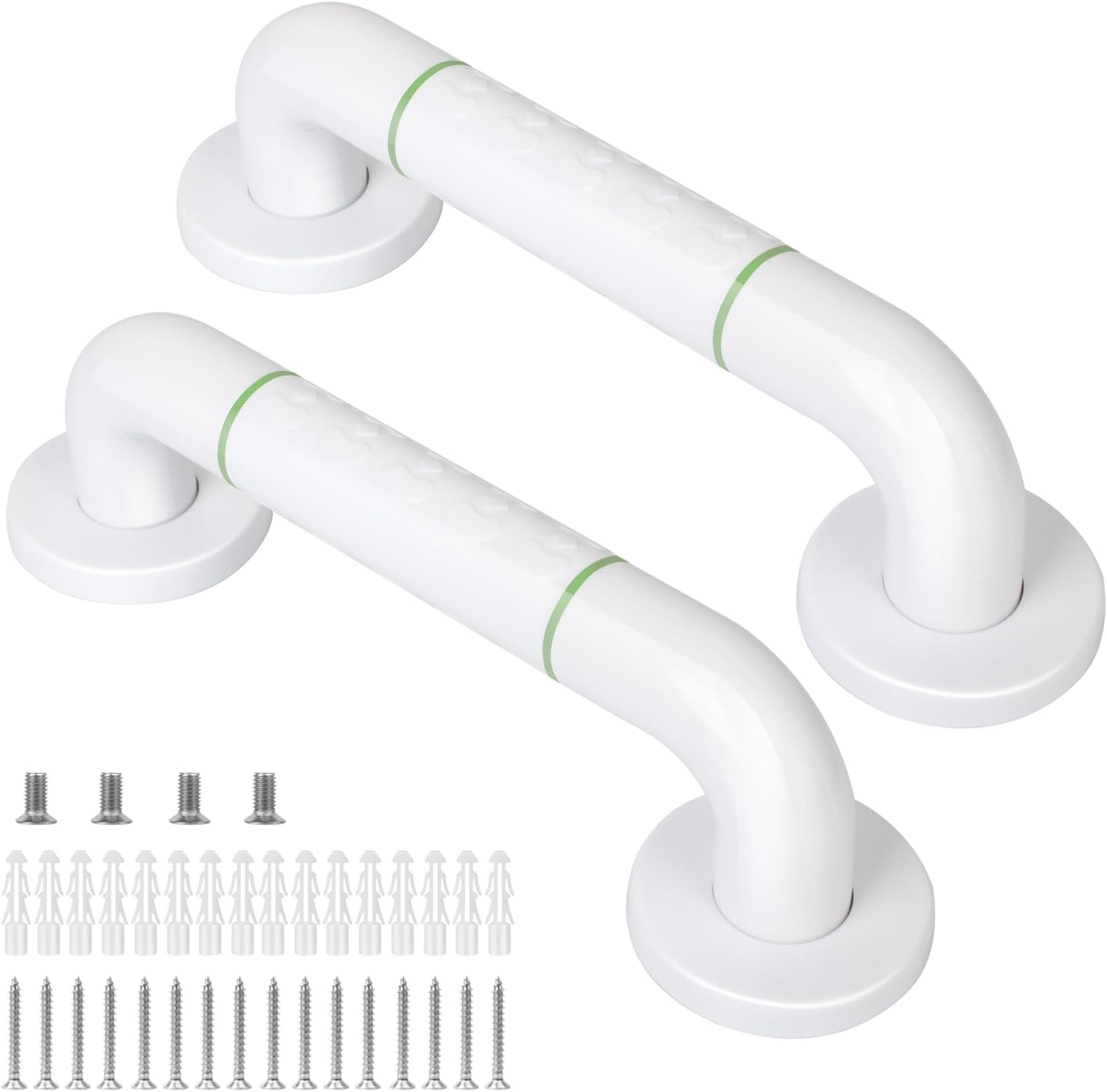 Amazon.com: 2 Pack Bathroom Safety Shower Grab Bars - ADA Compliant Rails for Elderly, Seniors ...