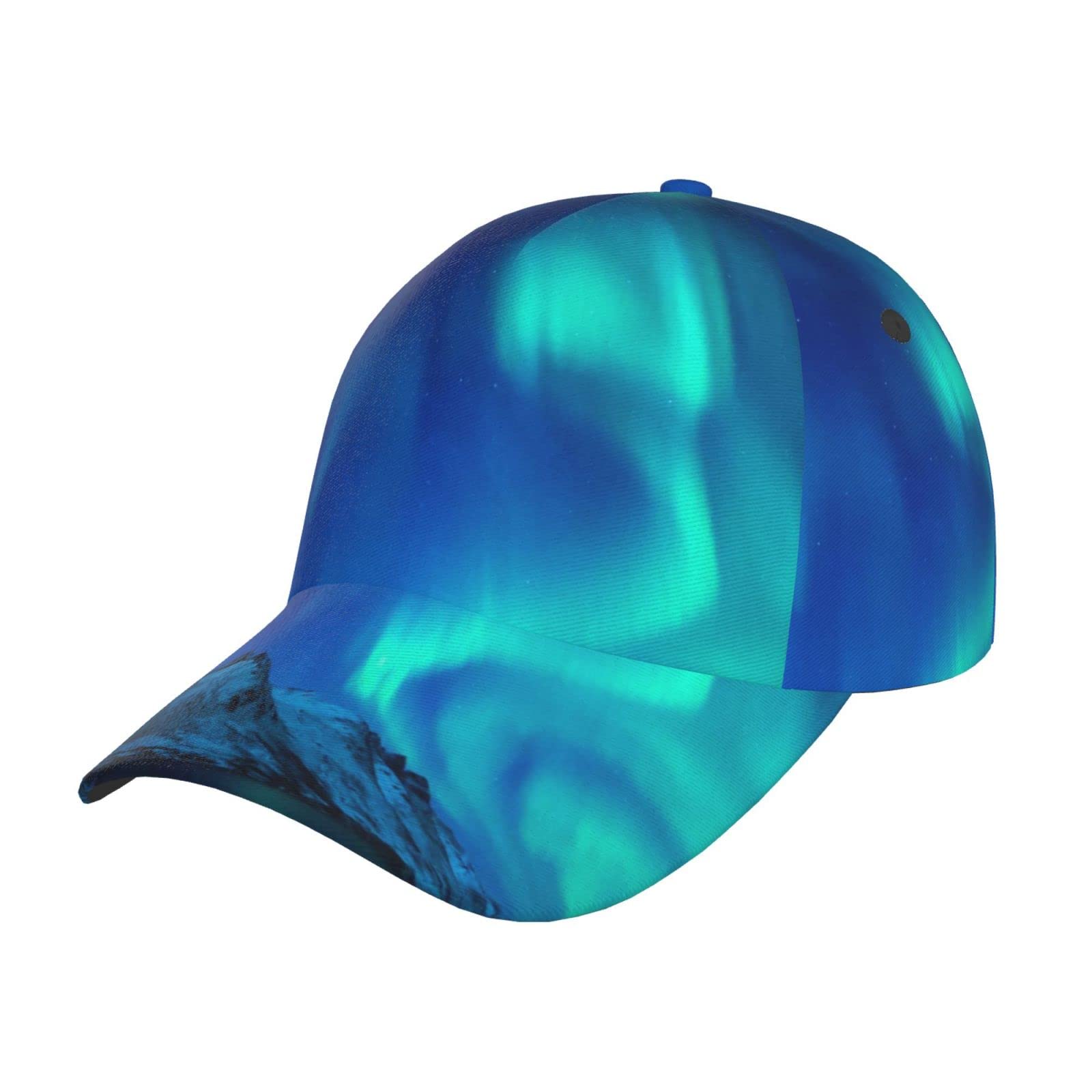Nezih Unisex Northern Lights Snapback Washed Print Baseball Cap For Men Women - Adjustable Dad Bill Hat