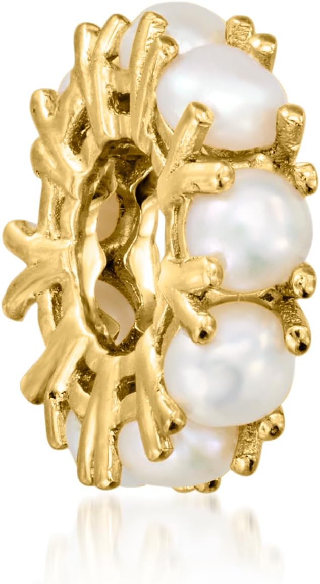 Ross-Simons Birthstone Bead Charm in 18kt Gold Over Sterling