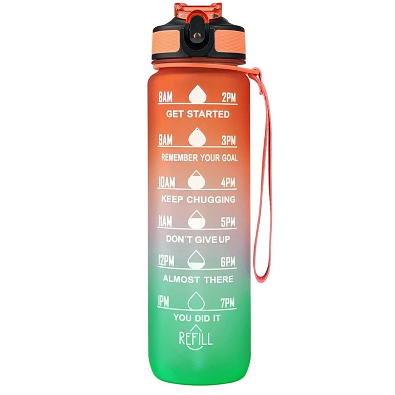 INLIMA Drinking Glasses 1 Liter Water Bottle Motivational Sport Water Bottle Leakproof Drinking Bottles Outdoor Travel Gym Fitness