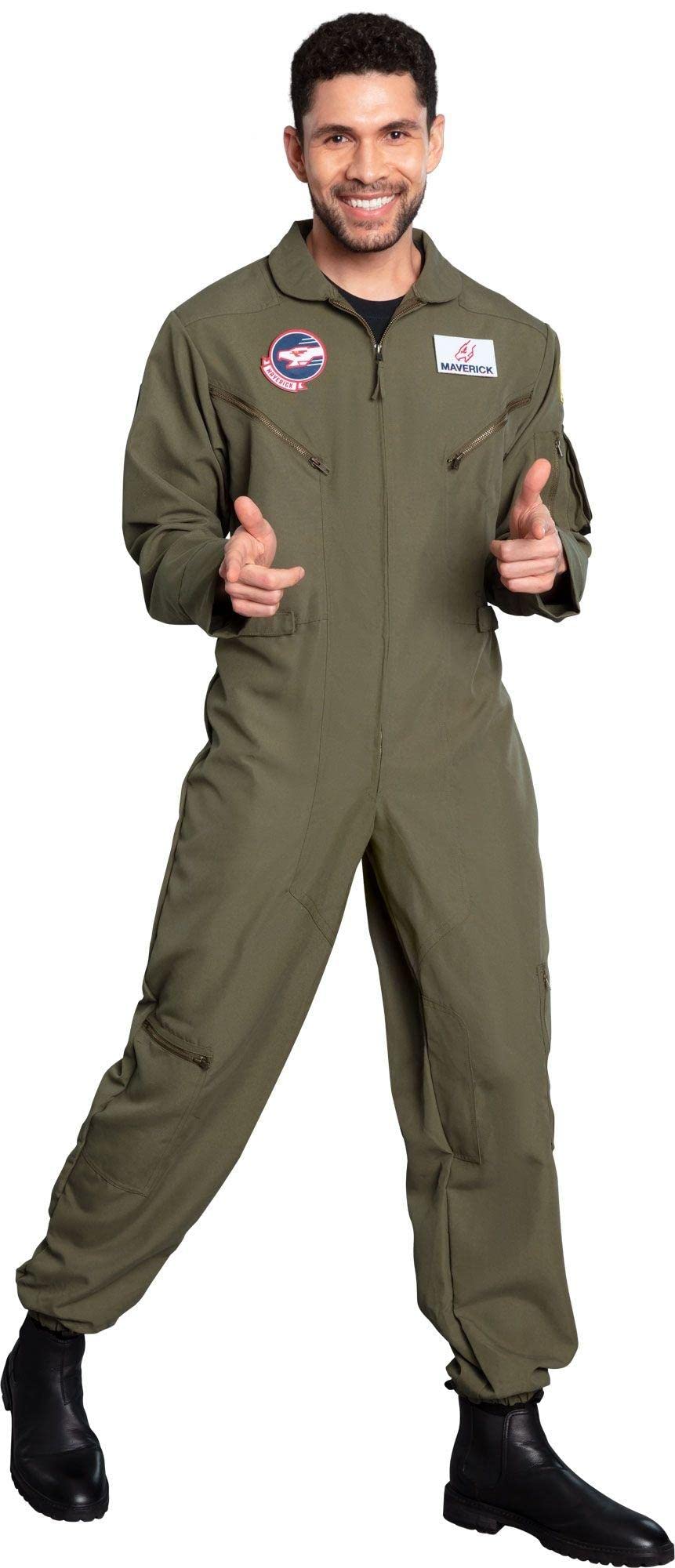 Buy Party City Top Gun Maverick Flight Costume for Men, Halloween