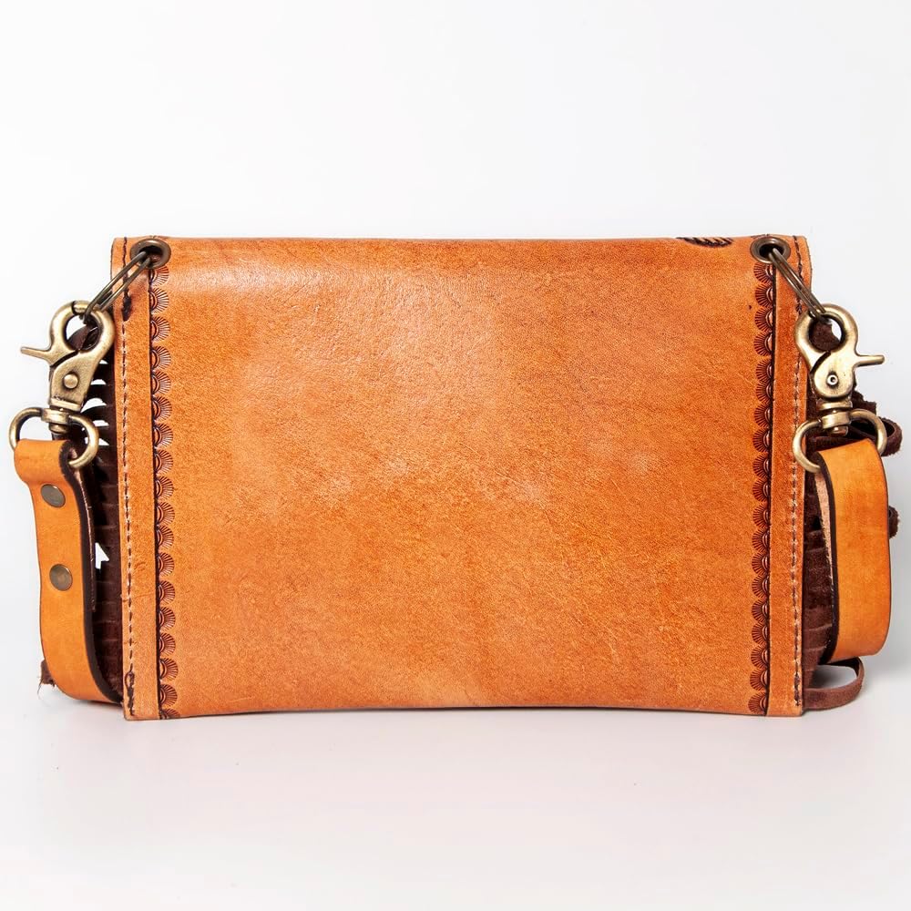 American Darling Envelope Hand Tooled Genuine Leather Women Bag Western Handbag Purse | Purses for Cute