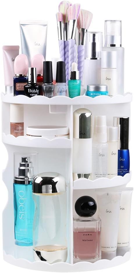 ISWEES Large Capacity Cosmetic/Makeup Organizer Transparent Acrylic Jewelry Watches Display Boxes Bathroom Storage Insert Brush Holder Case (8 Layers / 11.8x9 inch)
