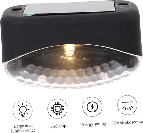 Miniatura 5 de DOITOOL 8 luces solares para escaleras, luces solares para escalones, luces solares para vallas, barandillas de terraza, patio, jardín, camino,