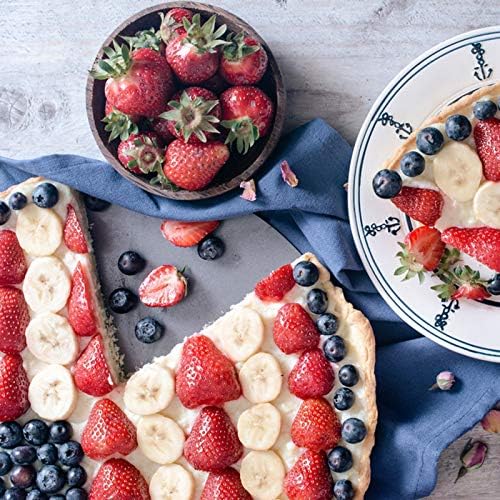 Highkit 10 Pack Tart Tins with Loose Base, Non Stick Flan Tin Mini 4 inch / 10 cm Fluted Round Pie Tin for Baking Quiche Pie Tartlet, Carbon Steel, (10cm×10)
