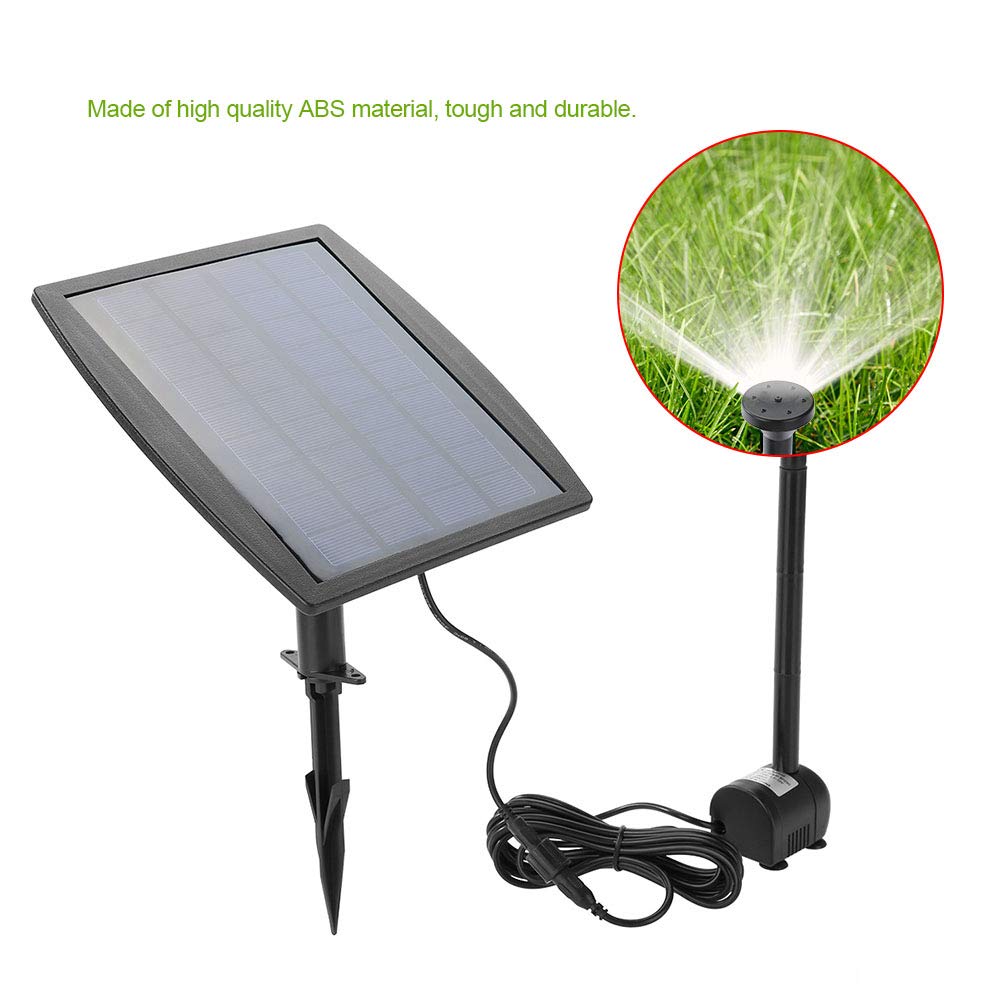 Estink - Pompa per fontane a energia Solare, DC12 V, 2,5 W, con Batteria da 2200 mAh, per laghetto, Piscina e Giardino