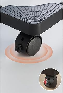 Computer Tower Stand Plastic Adjustable Mobile CPU Stand with Rolling Caster Wheels Suitable for Most Gaming PCs Ideal for Easy Mobility and Space Saving in Your Gaming Setup
