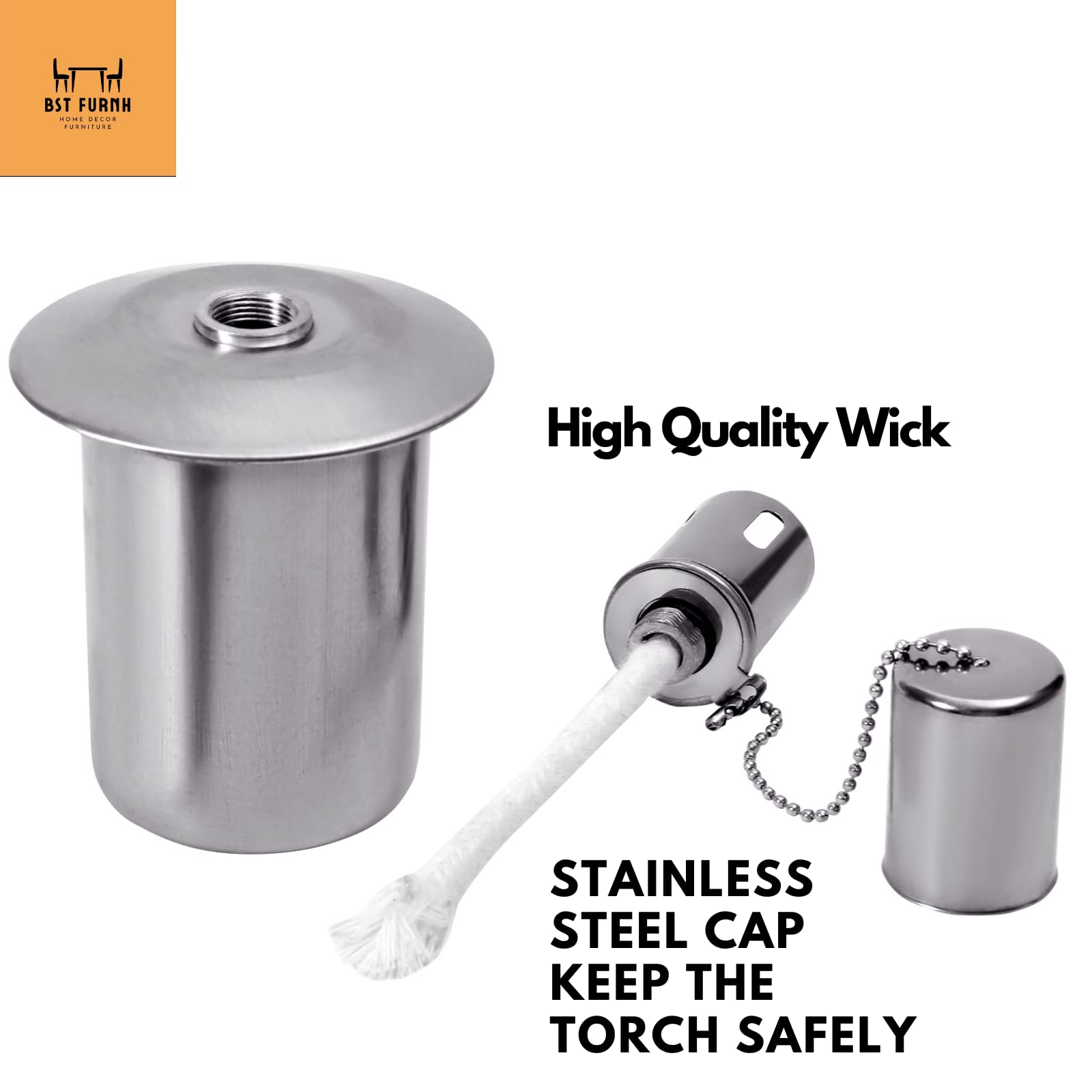 Tischfackel Edelstahl rostfrei ② Tischfackel Edelstahl rostfrei ② Amazon.de: Gartenfackel Ölfackel