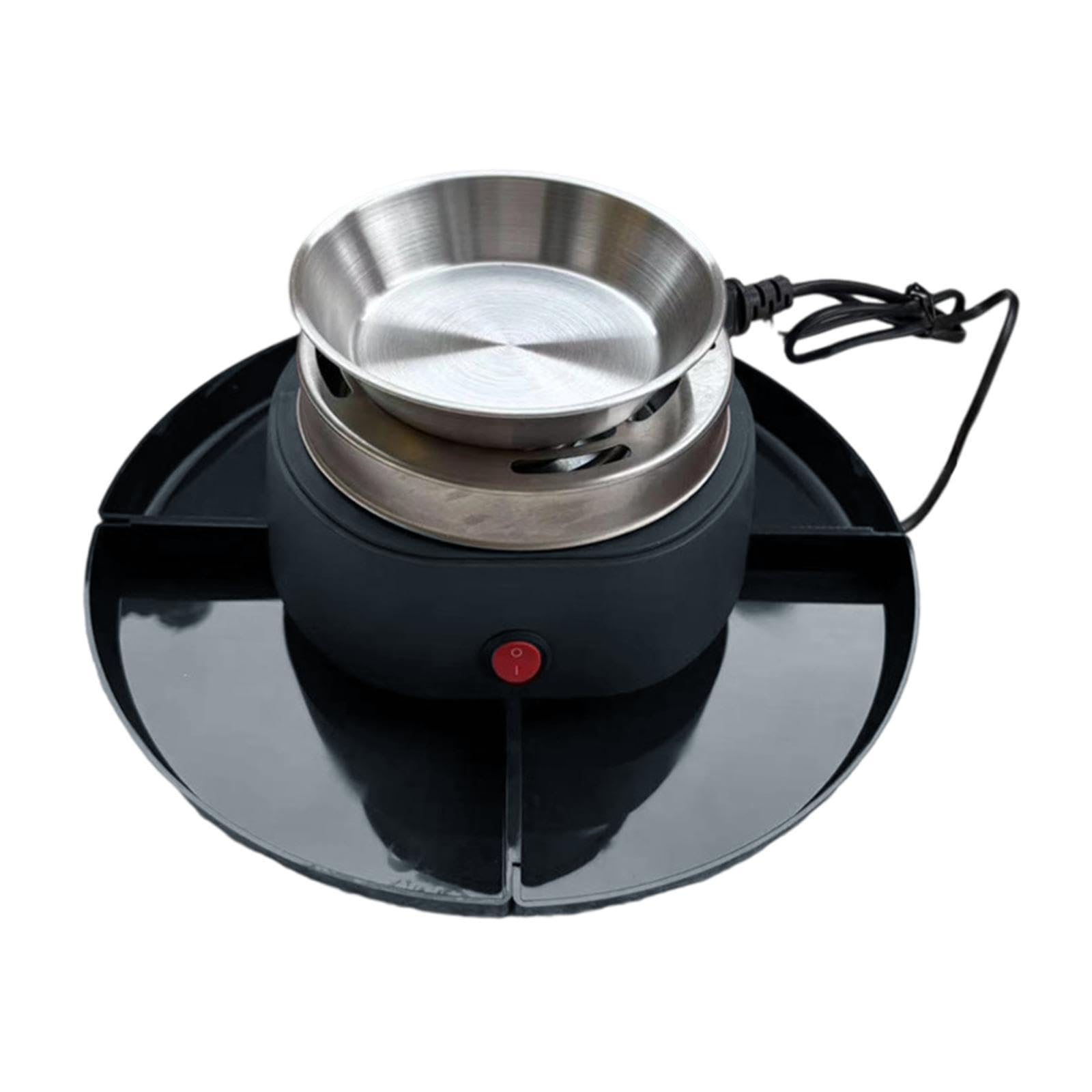 Máquina Eléctrica para Hacer S'mores Como Estación de Postres Y Juego de Fondue Asador con Olla para Fondue de Queso para Juegos Seg, Negro, tal como se describe