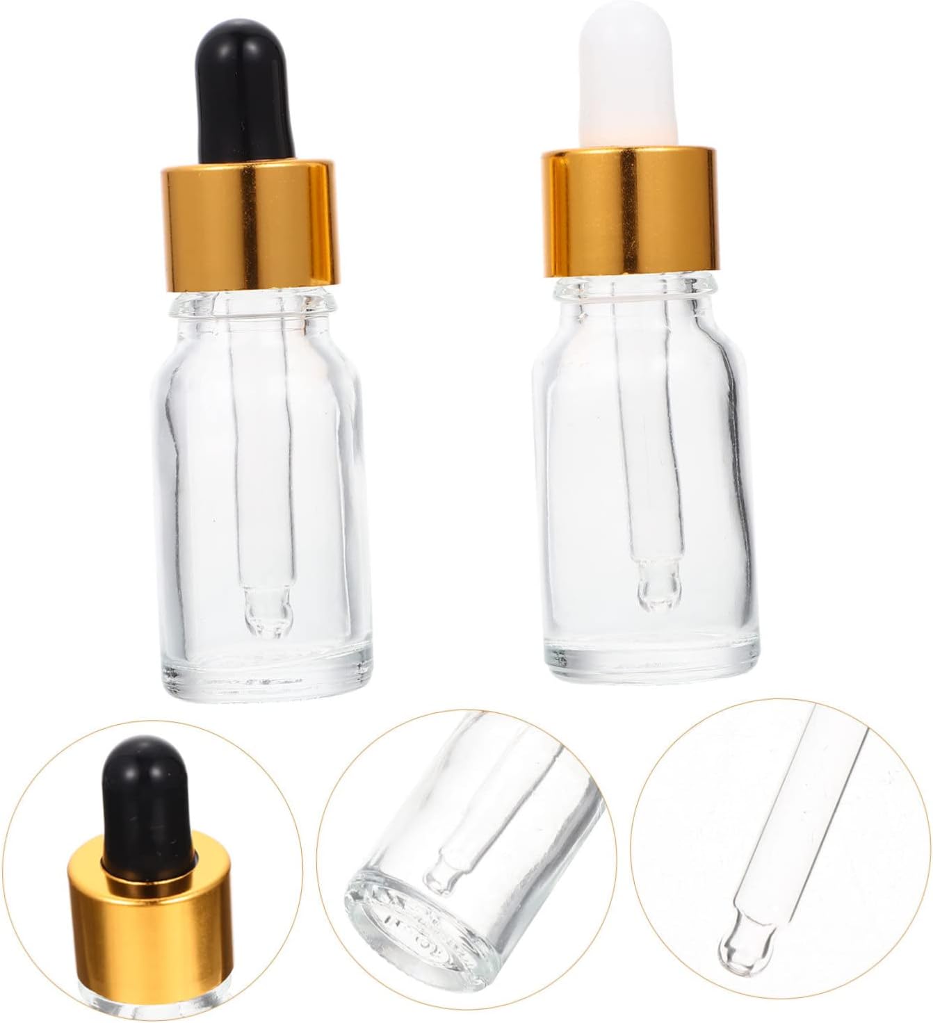20Pcs Refillable Glass Dropper Bottles Essential Oil Containers with Caps for Travel Durable and Portable Empty Bottles for Aromatherapy and Liquid Storage