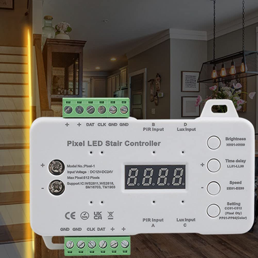 Pixel LED Treppenlichtregler Dimmbar Leiterbeleuchtung PIR Bewegungssensor Kit