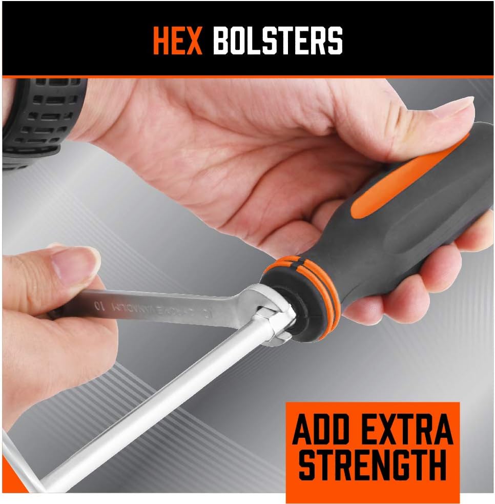 HORUSDY 10-Pieces Magnetic Screwdriver Set, 4 Phillips and 5 Flat Head Tips Screwdriver for Fastening and Loosening Seized Screws : Tools & Home Improvement