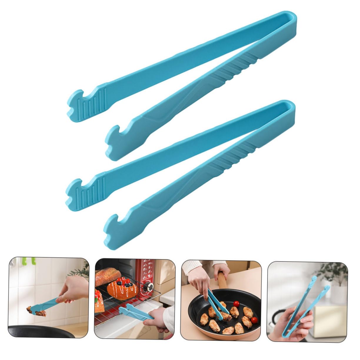 ifundom 4 Set Pinze Professionali Per Alimenti Ergonomiche Per Grigliate E Servizio Facili Resistenti Utensili Per Bbq Pasta E Pane 2 Pezzi * 4