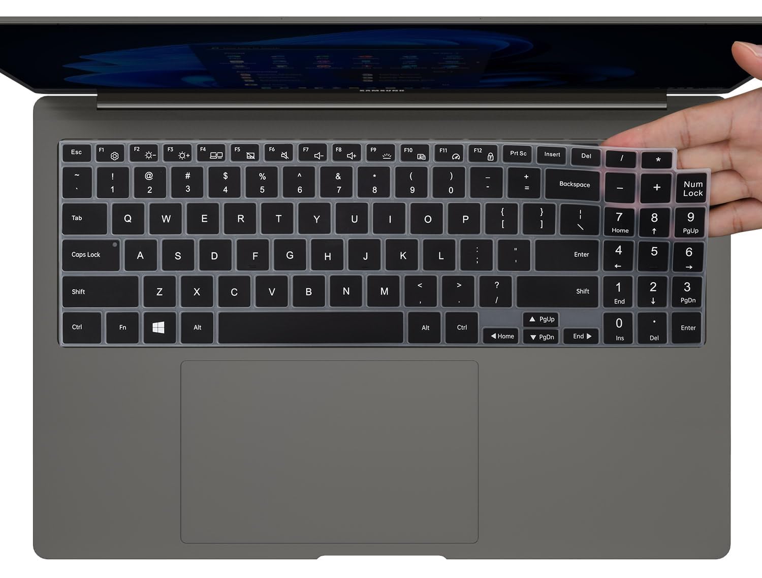 iFyx Keyboard Cover Skin for Galaxy Book 5/4/3/2 Pro 360 15.6” & 16” Keyboard Protector Compatible with NP960XFG NP964XFG NP754XFG NP950QDB NP950XED (Black)-image-12
