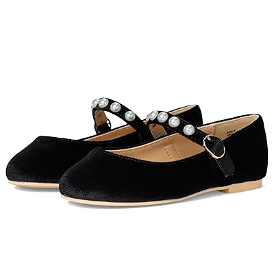 Janie and Jack Velvet Pearl Flats (Toddler/Little Kid/Big Kid) Girl