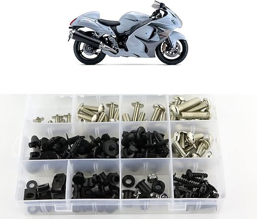 Xitomer Tornillos completos de carenado, aptos para GSX1300R HAYABUSA 2008 2009 2010 2011 2012 2013 2014 2015 2016 2017 2018 2019, juego completo de
