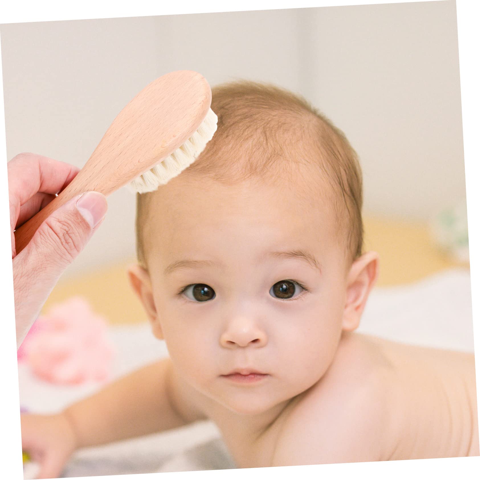 ERINGOGO Baby Hair Woolen Brush Scalp Grooming Product 1 Set of 4 Pcs Natural Materials for Safe Use