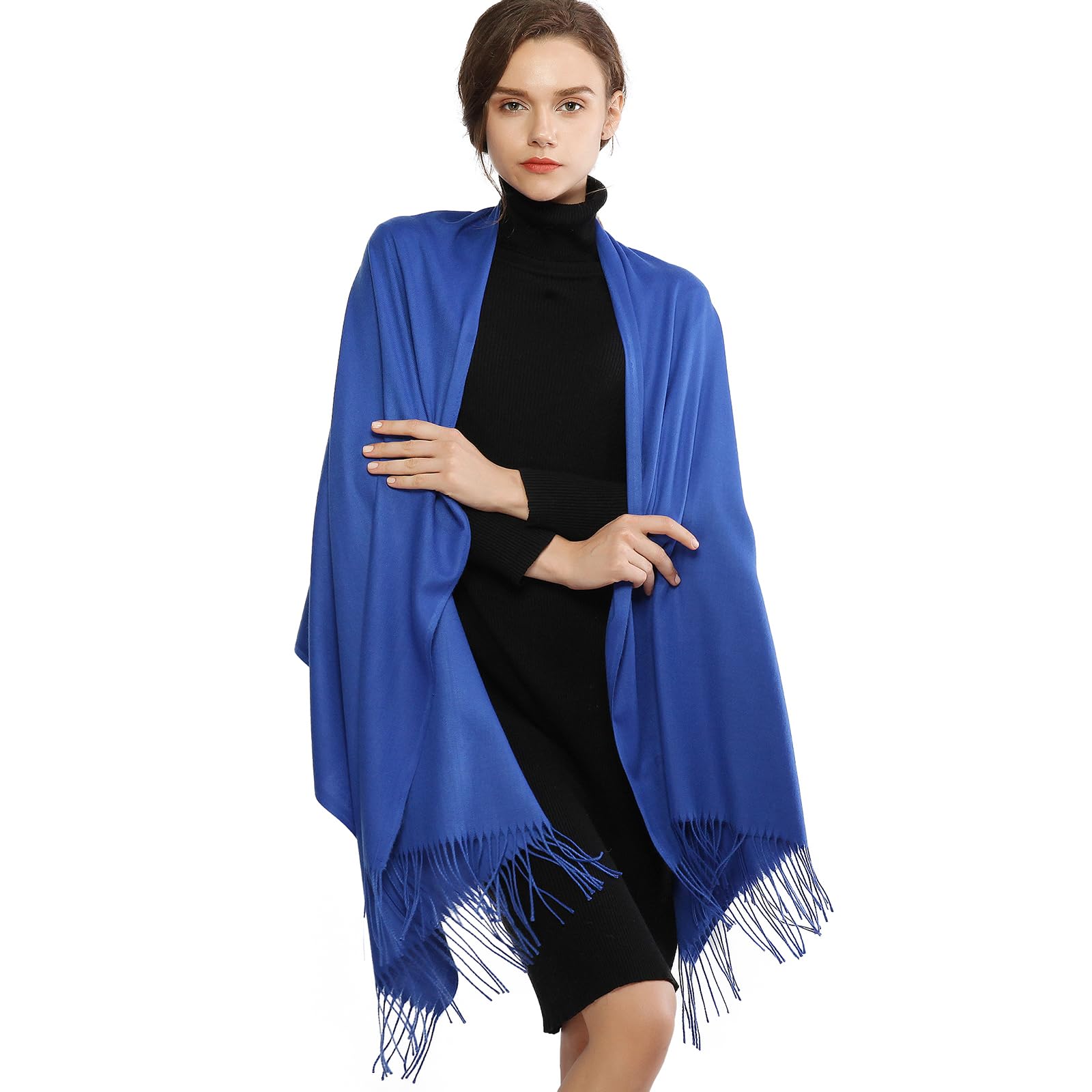 RIIQIICHY Sciarpa Scialle Donna Stola Invernale Pashmina Elegante Cerimonia Con Frange