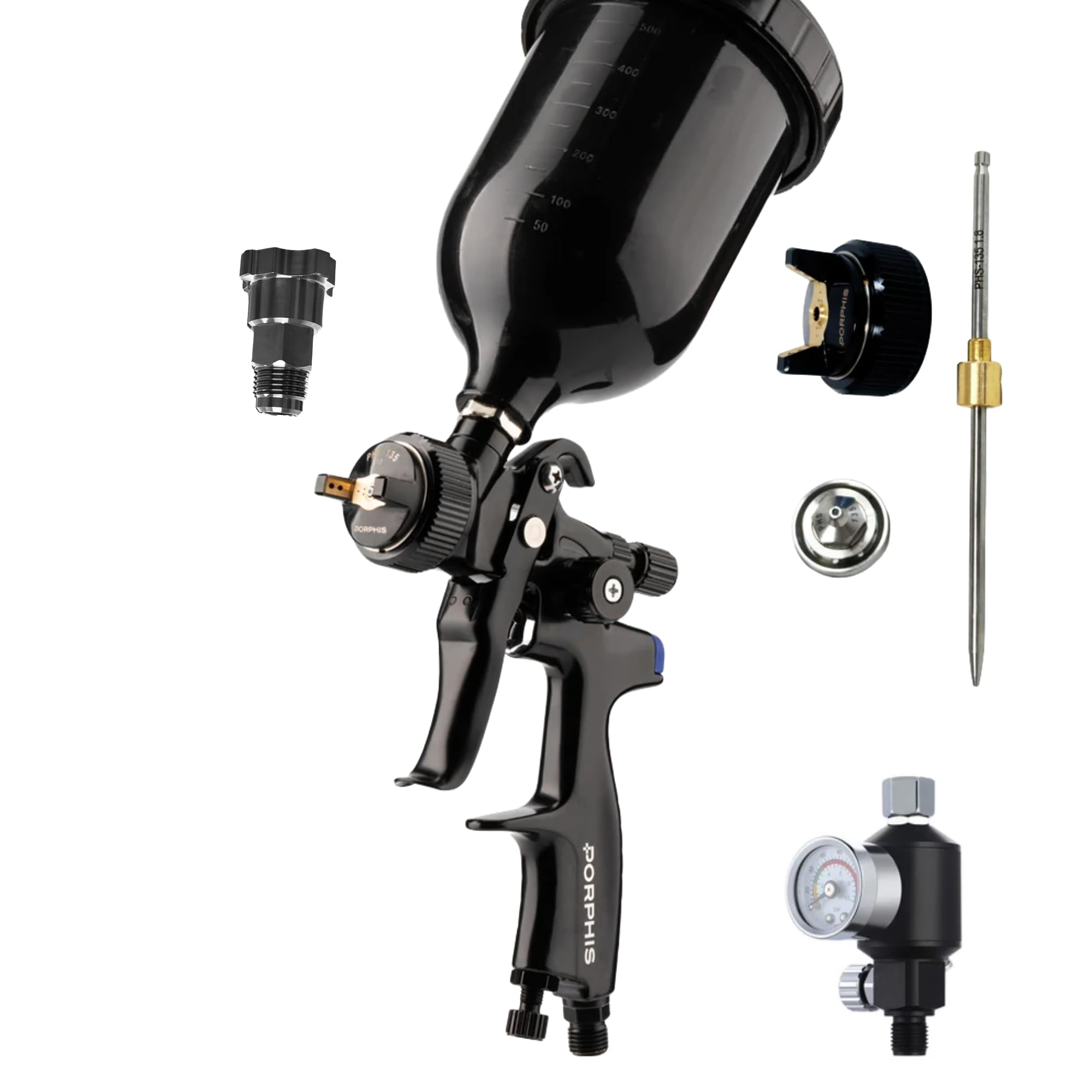 Pistolet pulvérisateur PHS-135 en kit complet avec adaptateur PPS 1.0 et filtres