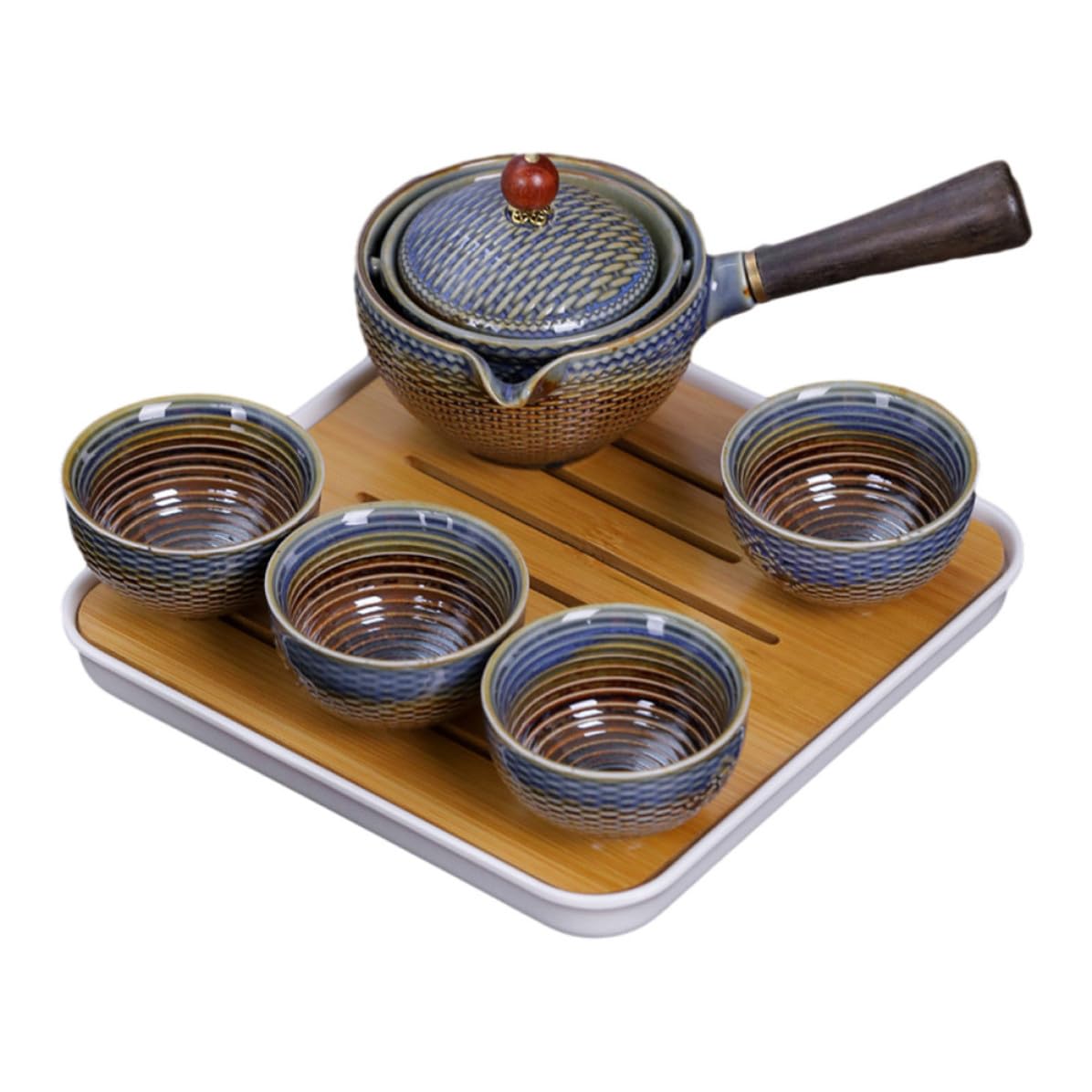Juego de té portátil automático con cerámica elegante que simplifica tus infusiones