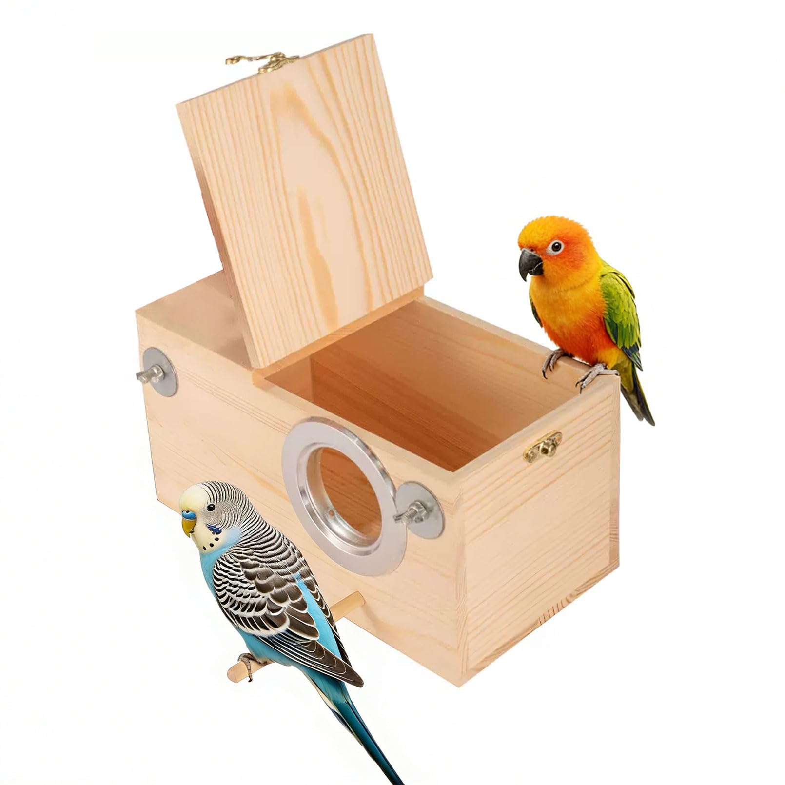 Amazon.com : kathson Parakeet Nesting Box,Wood Budgie Nest House