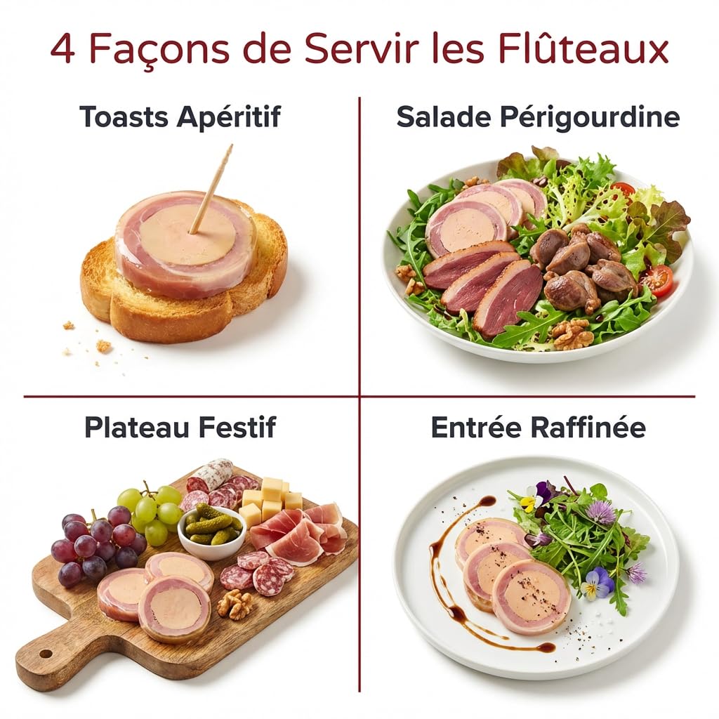 Lot de 2 boites de Flûteaux de Jambon au Foie de Canard 2x200g