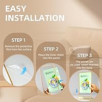 Vista 9 de Soporte acrílico para letreros transparentes de 8.5 x 11 pulgadas, soporte para volante de doble cara, soporte de menú de mesa para número de mesa