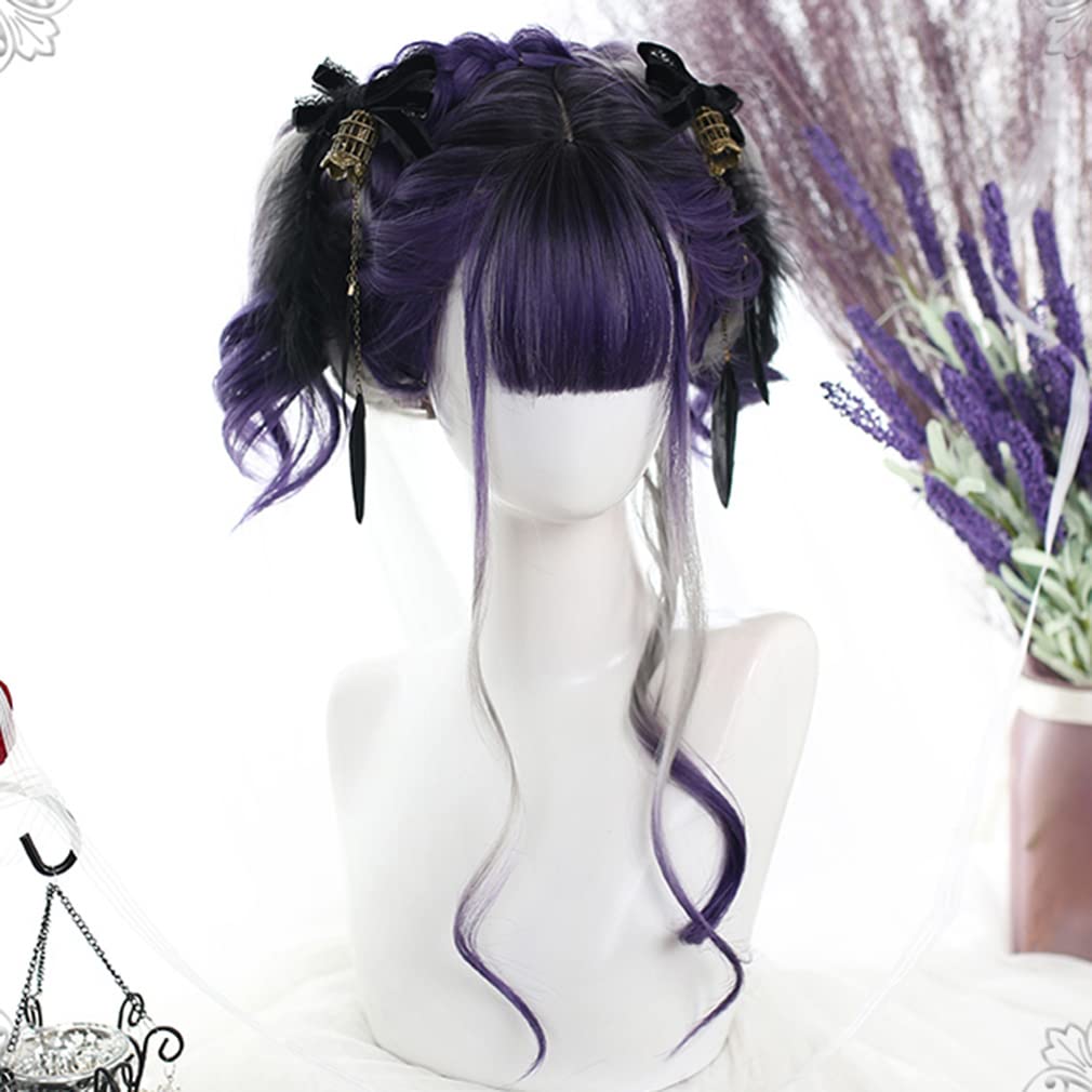 Amazon.co.jp: ウィッグ ロリータ ゴスロリ コスプレ 紫 灰色