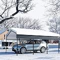 SUNBURY 10 x 20 ft Carport Heavy Duty Metal Carport Canopy, Multi-Use Shelter for Cars, Boats and Pickup